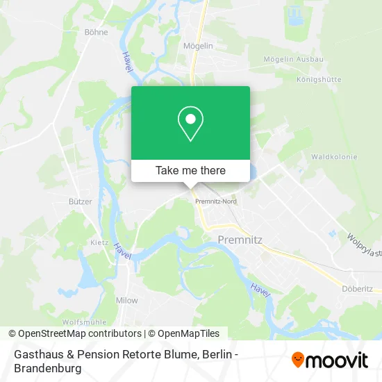 Gasthaus & Pension Retorte Blume map