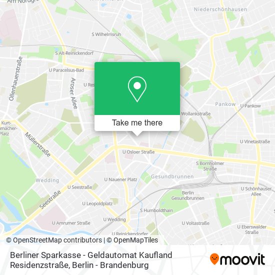 Berliner Sparkasse - Geldautomat Kaufland Residenzstraße map