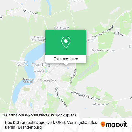Карта Neu & Gebrauchtwagenverk OPEL Vertragshändler