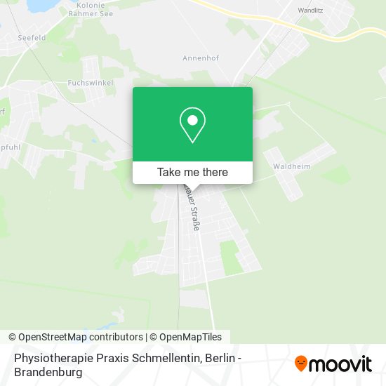 Physiotherapie Praxis Schmellentin map