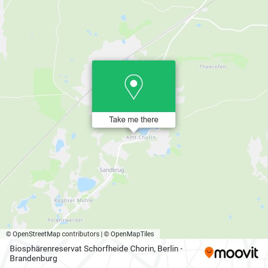 Biosphärenreservat Schorfheide Chorin map