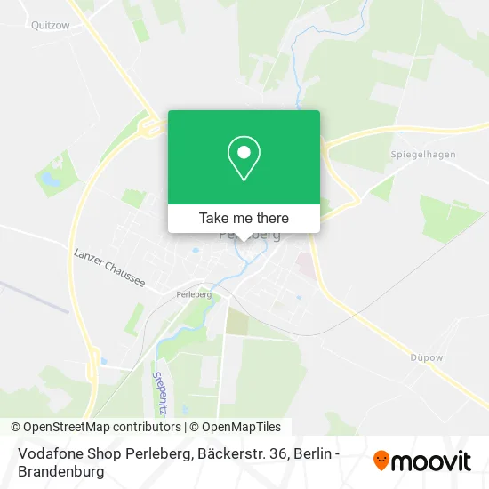 Карта Vodafone Shop Perleberg, Bäckerstr. 36