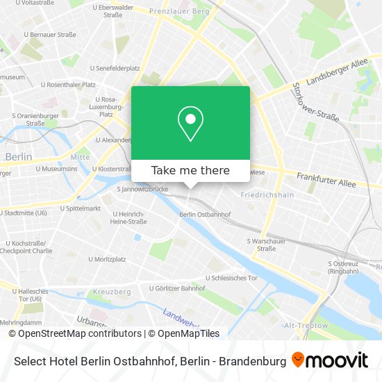 Карта Select Hotel Berlin Ostbahnhof