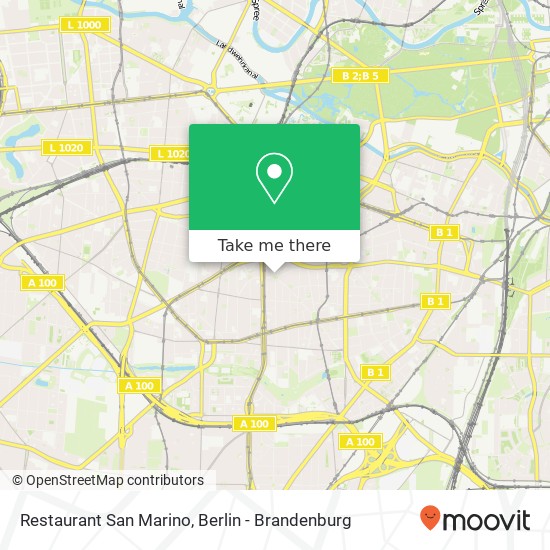 Карта Restaurant San Marino, Wilmersdorf, 10779 Berlin
