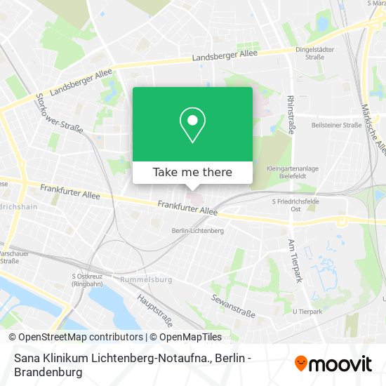 Sana Klinikum Lichtenberg-Notaufna. map