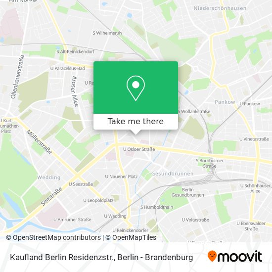 Kaufland Berlin Residenzstr. map