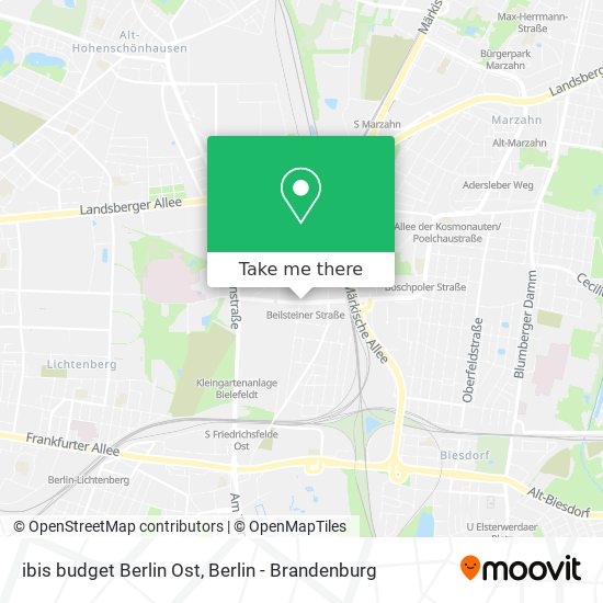Карта ibis budget Berlin Ost