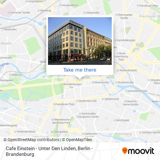 Карта Cafe Einstein - Unter Den Linden
