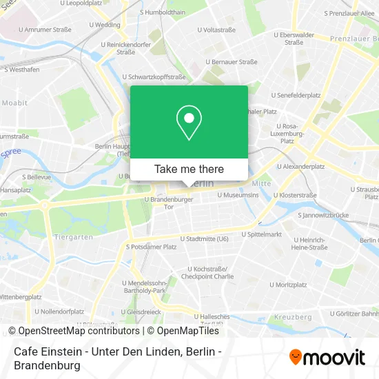 Карта Cafe Einstein - Unter Den Linden
