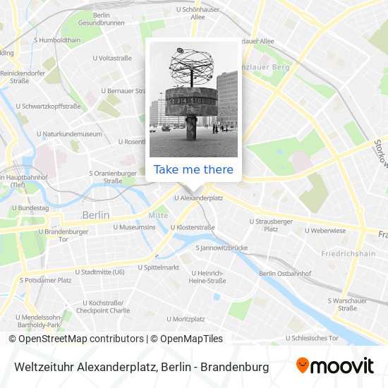 Weltzeituhr Alexanderplatz map