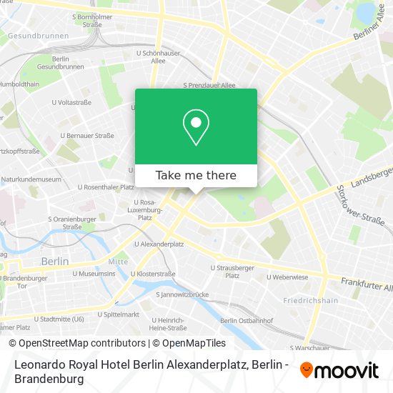 Leonardo Royal Hotel Berlin Alexanderplatz map