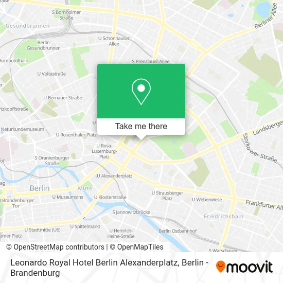 Карта Leonardo Royal Hotel Berlin Alexanderplatz