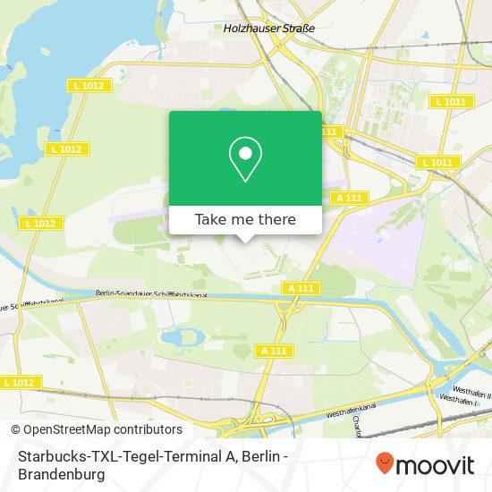Карта Starbucks-TXL-Tegel-Terminal A, Tegel, 13405 Berlin