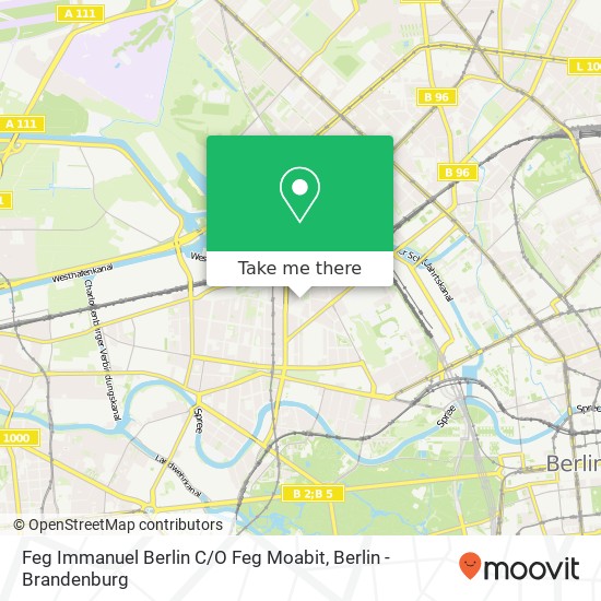 Карта Feg Immanuel Berlin C / O Feg Moabit, Stephanstraße 44