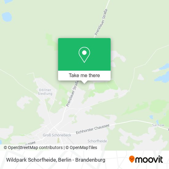 Wildpark Schorfheide map