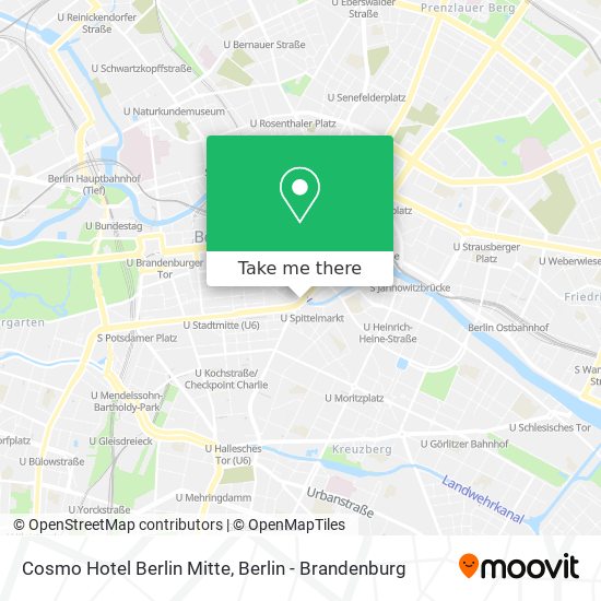 Cosmo Hotel Berlin Mitte map