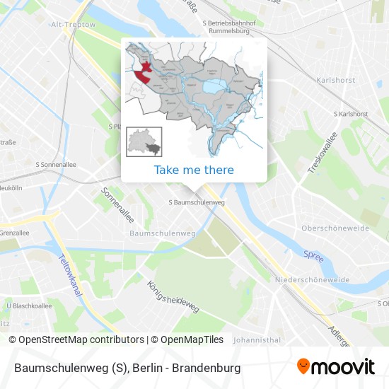 Карта Baumschulenweg (S)