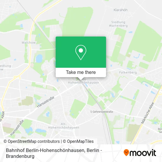 Карта Bahnhof Berlin-Hohenschönhausen