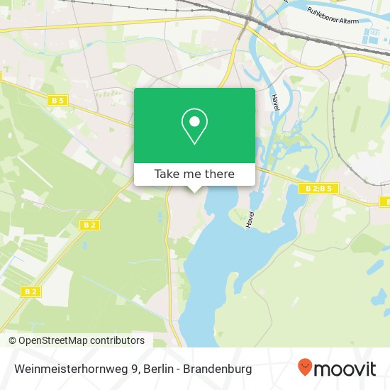 Карта Weinmeisterhornweg 9, Spandau, 13595 Berlin