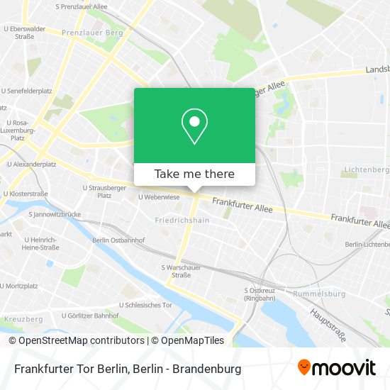 Карта Frankfurter Tor Berlin