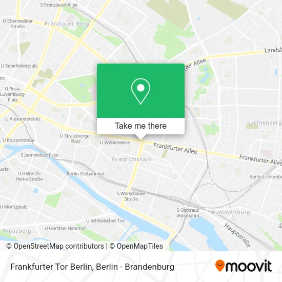Карта Frankfurter Tor Berlin