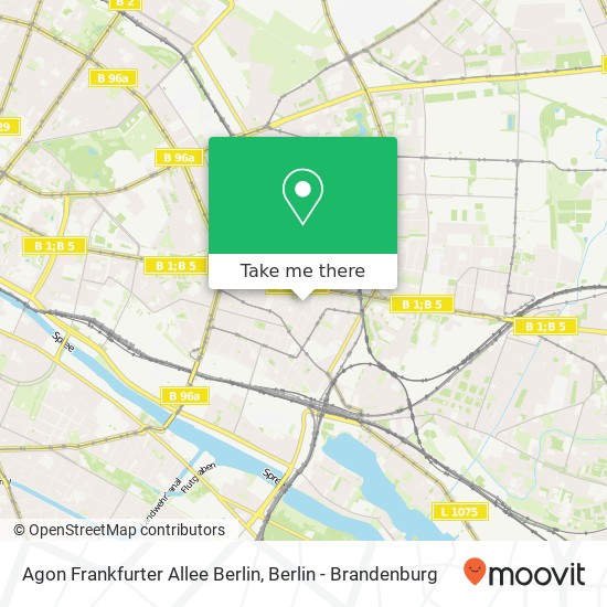 Карта Agon Frankfurter Allee Berlin, Scharnweberstraße 21-22