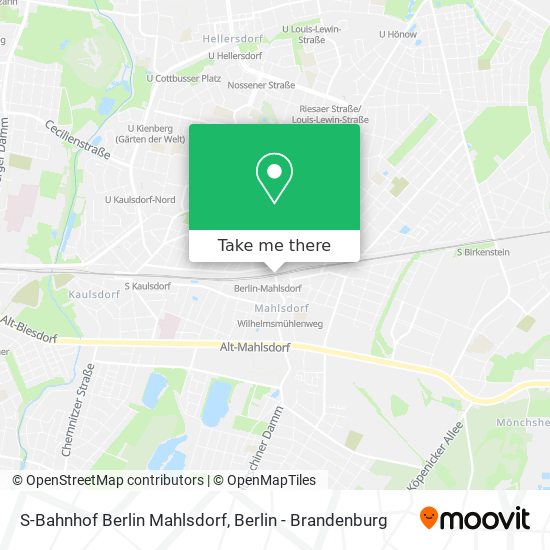 S-Bahnhof Berlin Mahlsdorf map