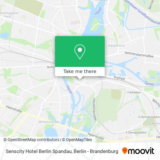 Senscity Hotel Berlin Spandau map