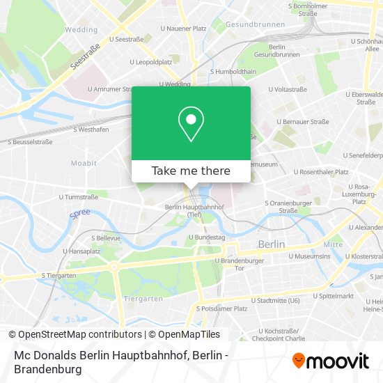Mc Donalds Berlin Hauptbahnhof map