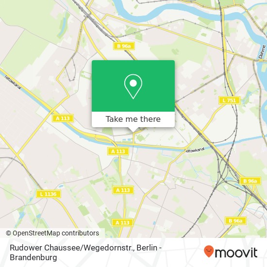 Карта Rudower Chaussee/Wegedornstr.