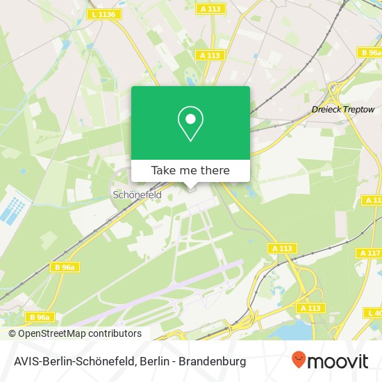 Карта AVIS-Berlin-Schönefeld, Flughafen