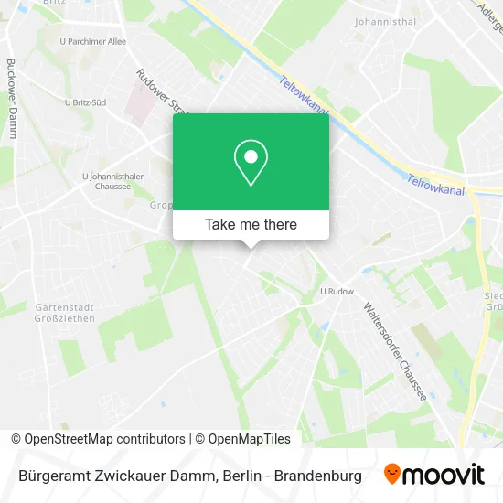 Карта Bürgeramt Zwickauer Damm
