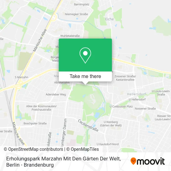Карта Erholungspark Marzahn Mit Den Gärten Der Welt