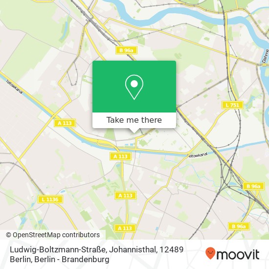 Карта Ludwig-Boltzmann-Straße, Johannisthal, 12489 Berlin