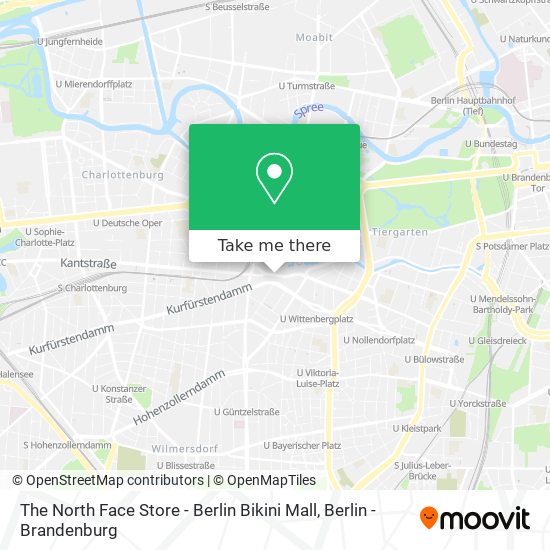 The North Face Store - Berlin Bikini Mall map