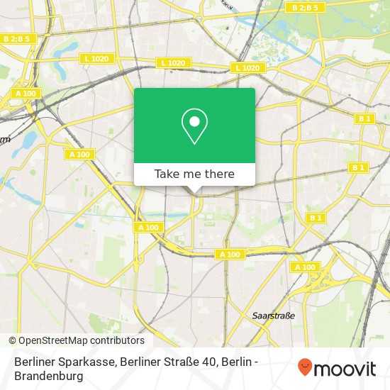 Карта Berliner Sparkasse, Berliner Straße 40