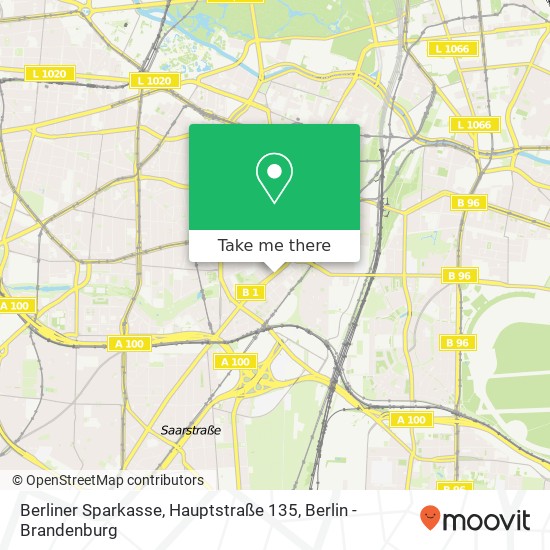 Карта Berliner Sparkasse, Hauptstraße 135