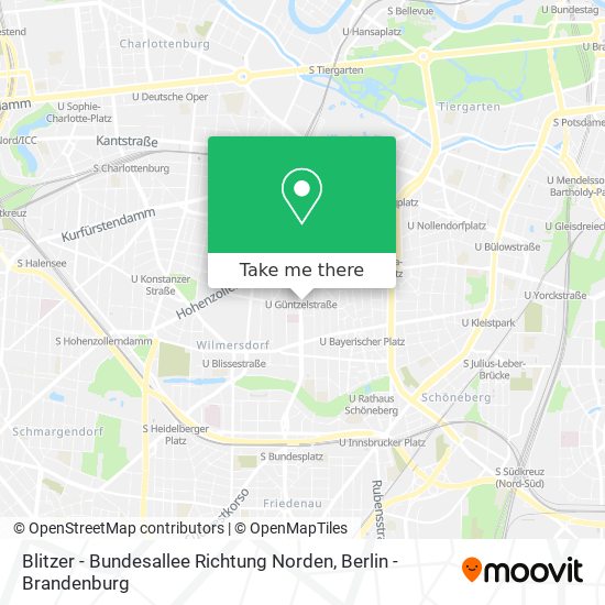 Карта Blitzer - Bundesallee Richtung Norden