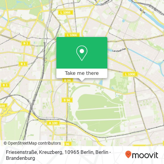 Карта Friesenstraße, Kreuzberg, 10965 Berlin