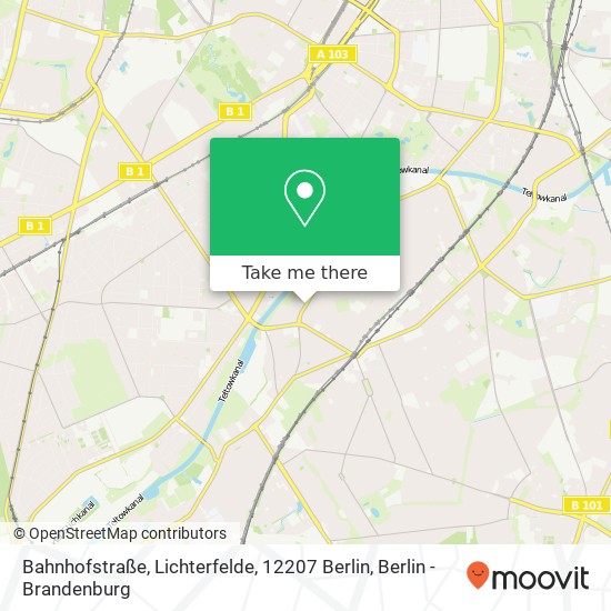 Карта Bahnhofstraße, Lichterfelde, 12207 Berlin
