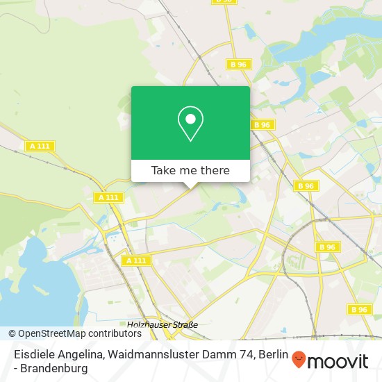 Карта Eisdiele Angelina, Waidmannsluster Damm 74