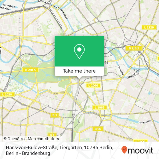 Hans-von-Bülow-Straße, Tiergarten, 10785 Berlin map