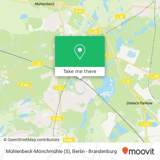 Карта Mühlenbeck-Mönchmühle (S)