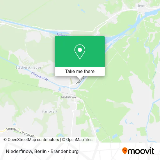 Карта Niederfinow