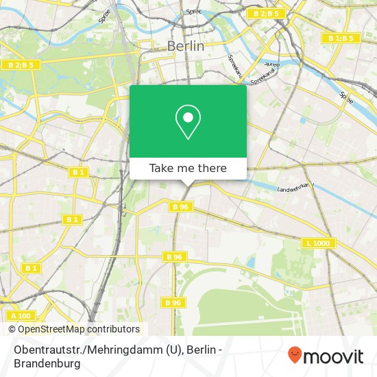 Карта Obentrautstr./Mehringdamm (U)