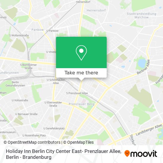 Holiday Inn Berlin City Center East- Prenzlauer Allee map