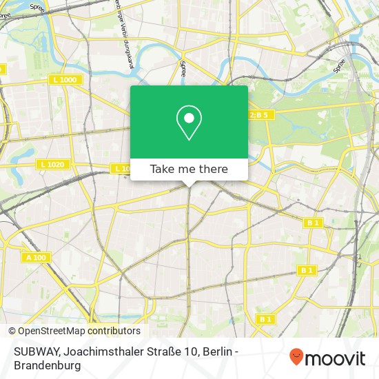 SUBWAY, Joachimsthaler Straße 10 map