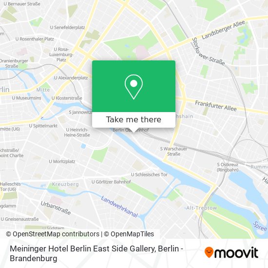 Карта Meininger Hotel Berlin East Side Gallery