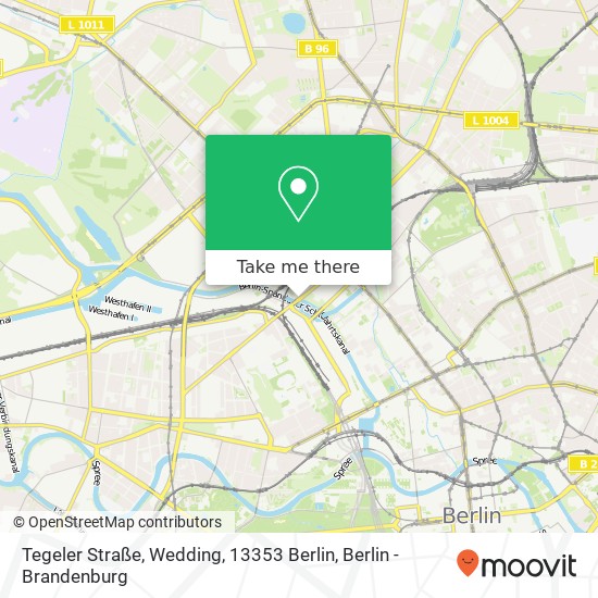 Карта Tegeler Straße, Wedding, 13353 Berlin