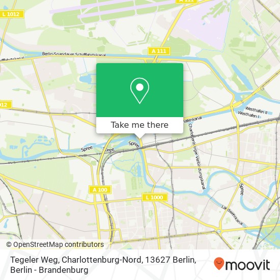 Tegeler Weg, Charlottenburg-Nord, 13627 Berlin map